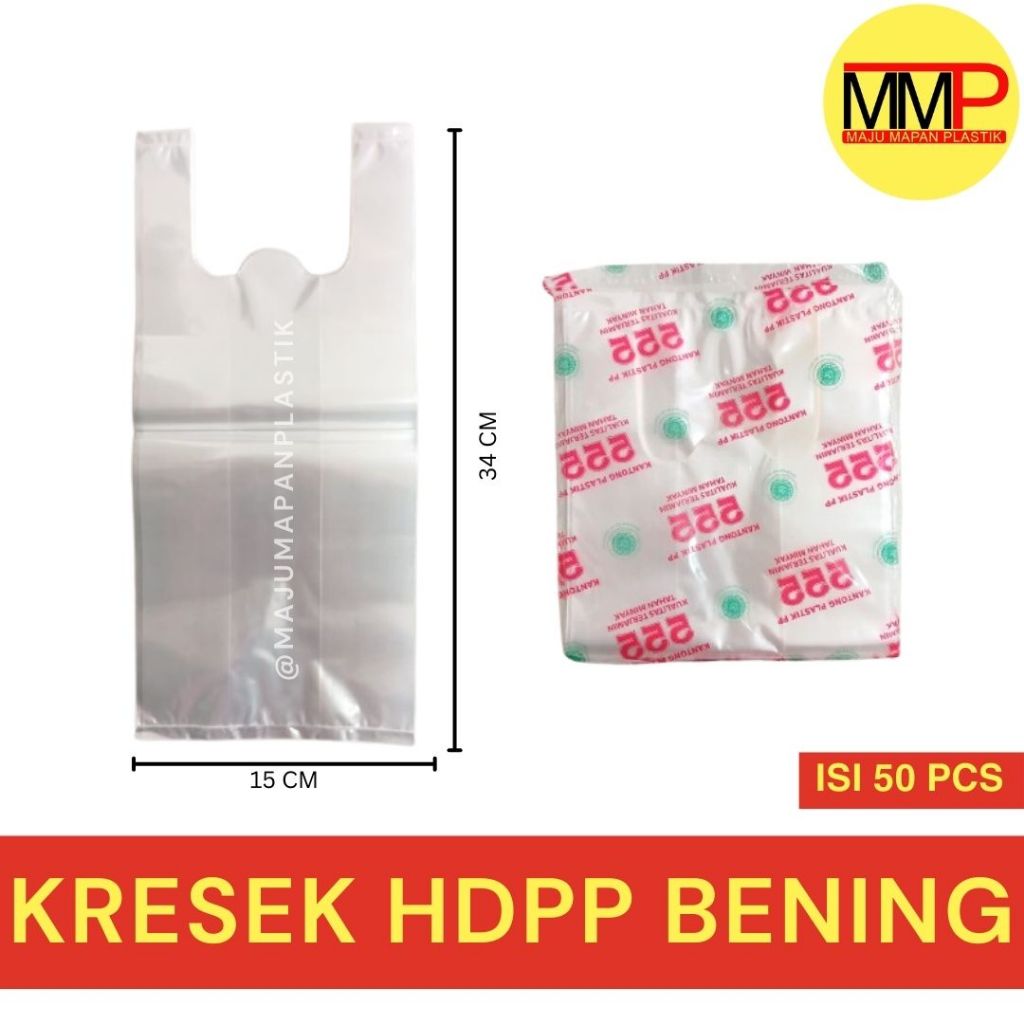 [50pcs] Kresek PP / Kantong HDPP Transparan / Kresek HDPP