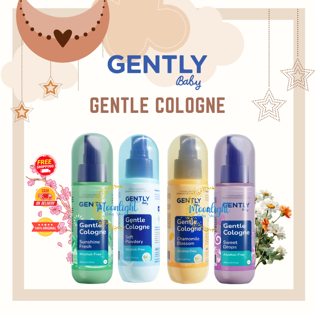 GENTLY Baby Gentle Cologne - Parfum Bayi Newborn Non Alkohol & Sensitive-skin Friendly