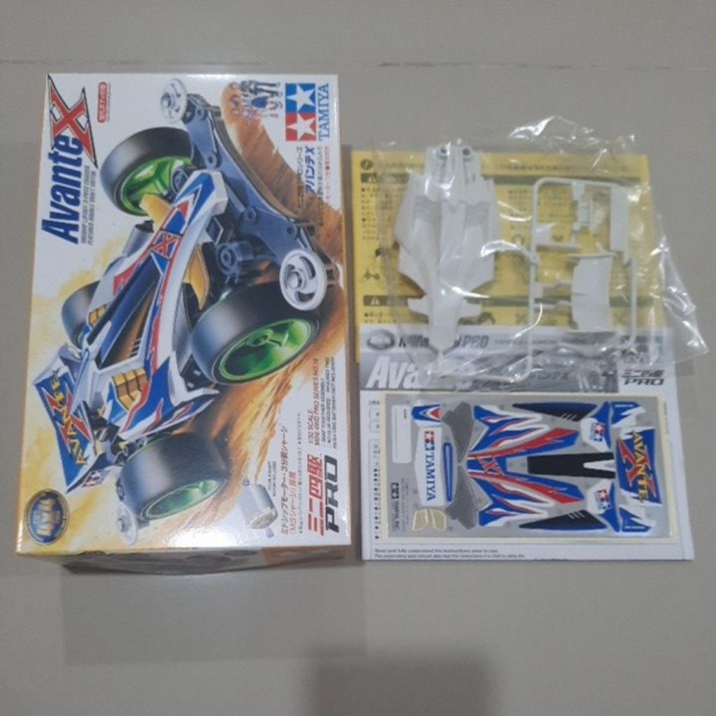 Body Avante X + Decal + Dus Manual Book Ori Tamiya Body Avante X PC ABS