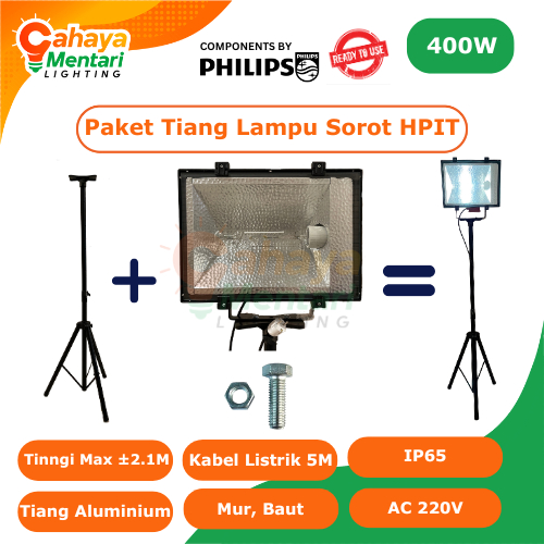 Paket Tiang Lampu Sorot plus Lampu Sorot HPIT 400W