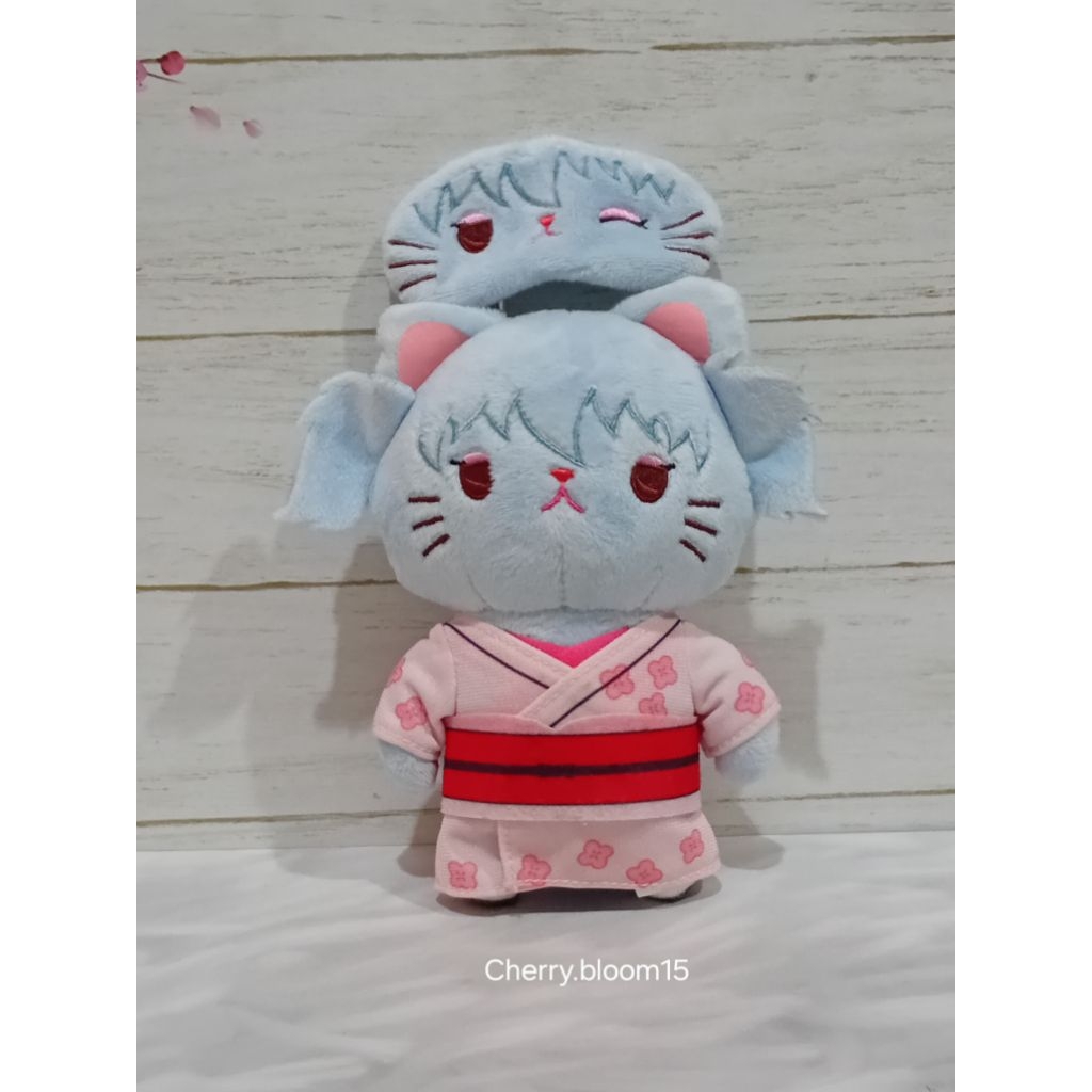 [READY] Gintama Pako withCAT Plush Key Chain with Eye Mask Sakata Gintoki
