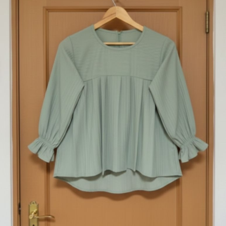 Atasan Anak/blouse anak perempuan Bahan Crinkle Airflow Kekinian