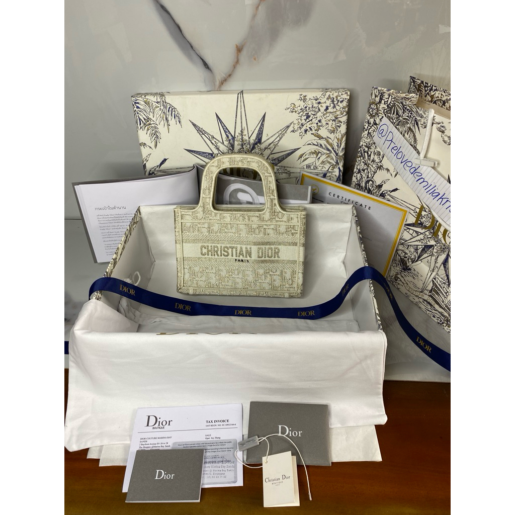 nego preloved mini tote book canvas bag Authentic