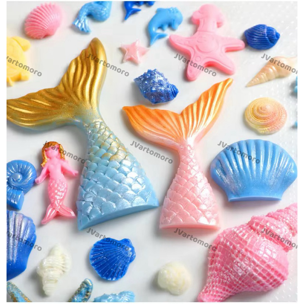 Cake Topper Mermaid Ekor Duyung Dekorasi Kue Ulang Tahun