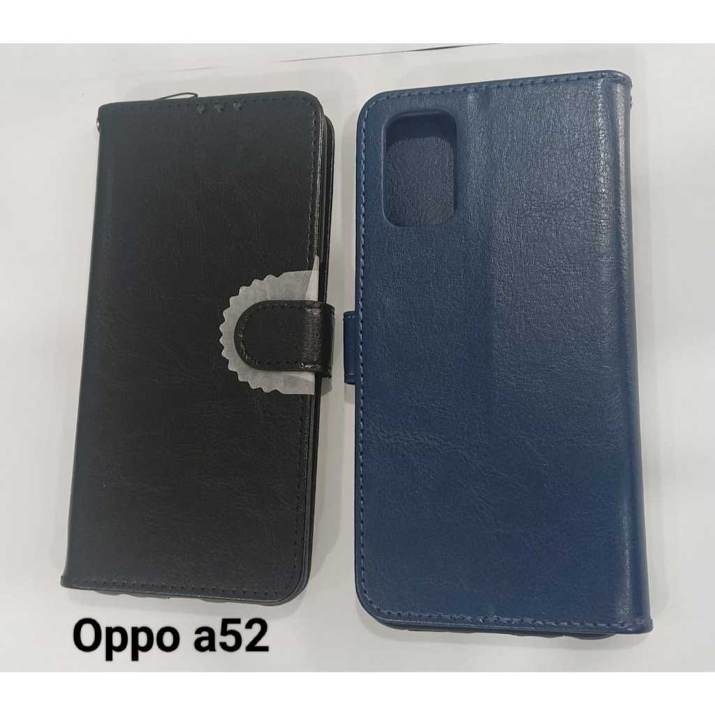 SILIKON/FLIP COVER/SOFCASE/DOMPET HP/SLOT KARTU+TALI GANTUNGAN OPPO A52