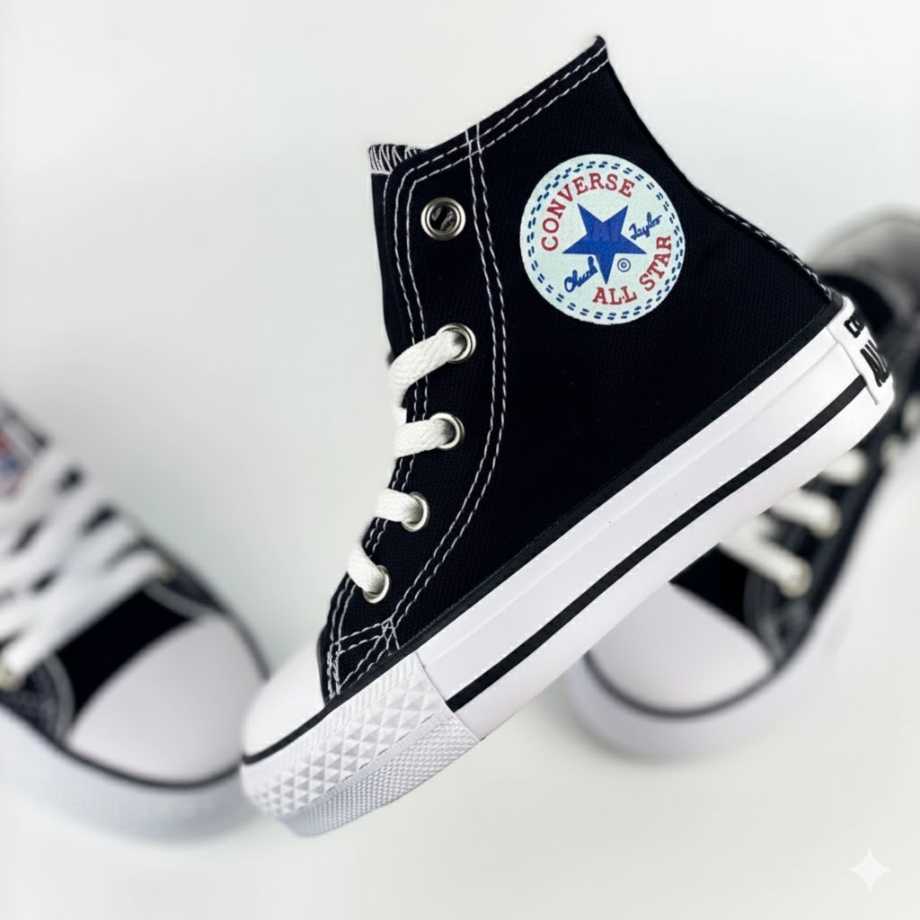 Sepatu Sekolah Anak Conversee All Star Hitam 31-35 Sepatu Hitam Baby Anak Sepatu Anak Usia TK SD Sep
