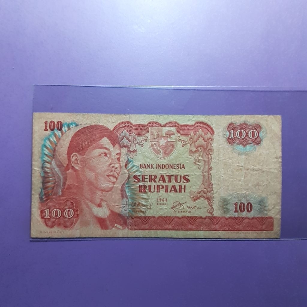 Uang kuno 100 rupiah sudirman 1968