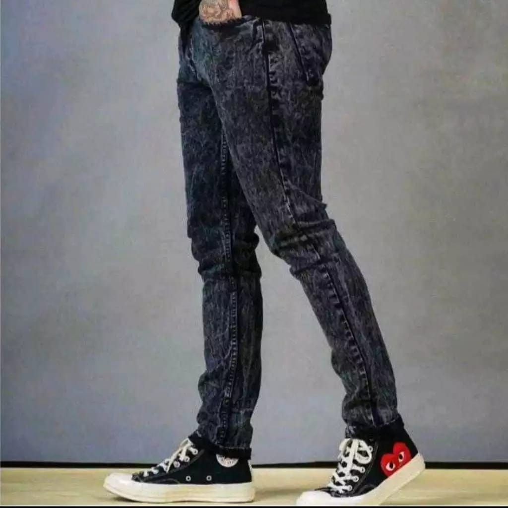 Celana Jeans Pria Skinny Snow Acid Gray Celana Jeans Panjang Skinny Cowok