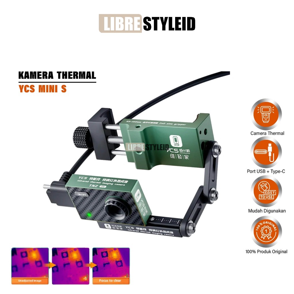YCS MINI Microscope Thermal Kamera Thermal Original - Kamera Thermal Pendeteksi Panas Inframerah - C