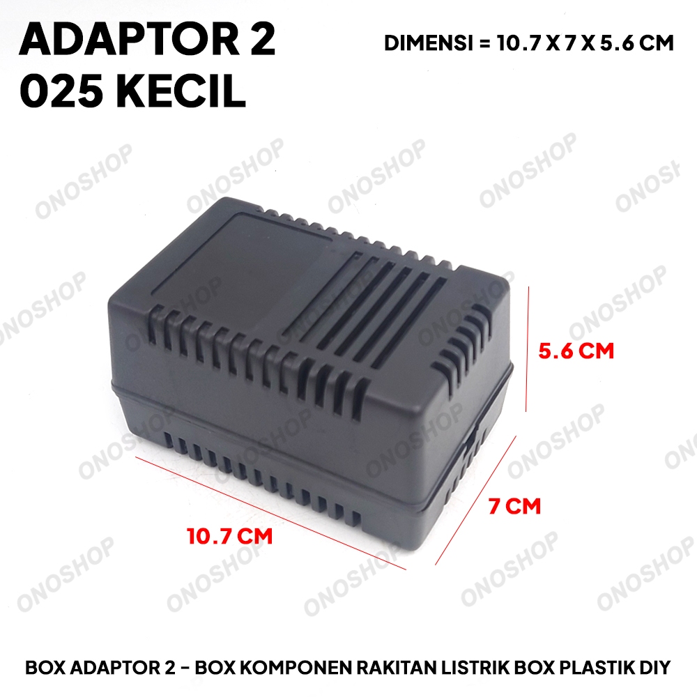 Box Adaptor 2 - 025 Kecil - Box Komponen Rakitan Listrik Box Plastik DIY