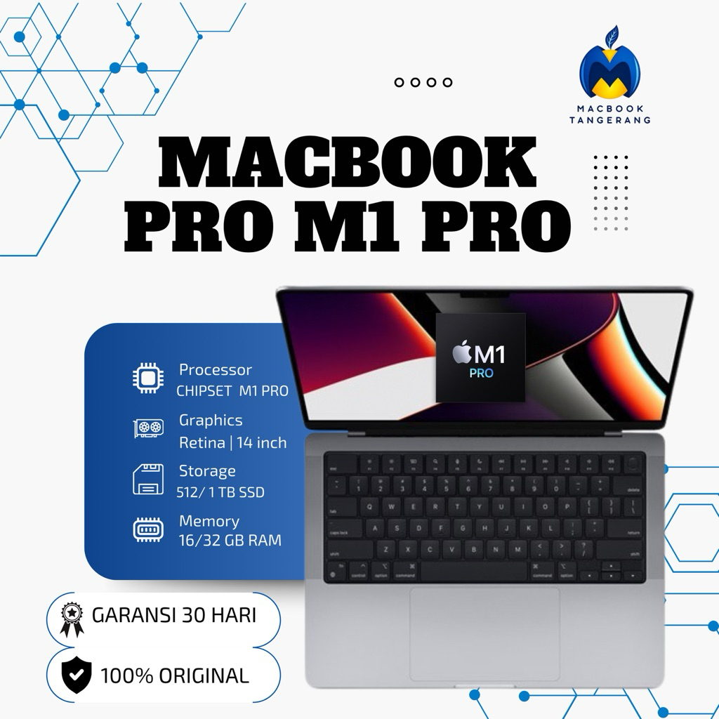 MACBOOK PRO M1 PRO 2021 14"/16" RAM 16GB SSD 512GB SECOND ORIGINAL