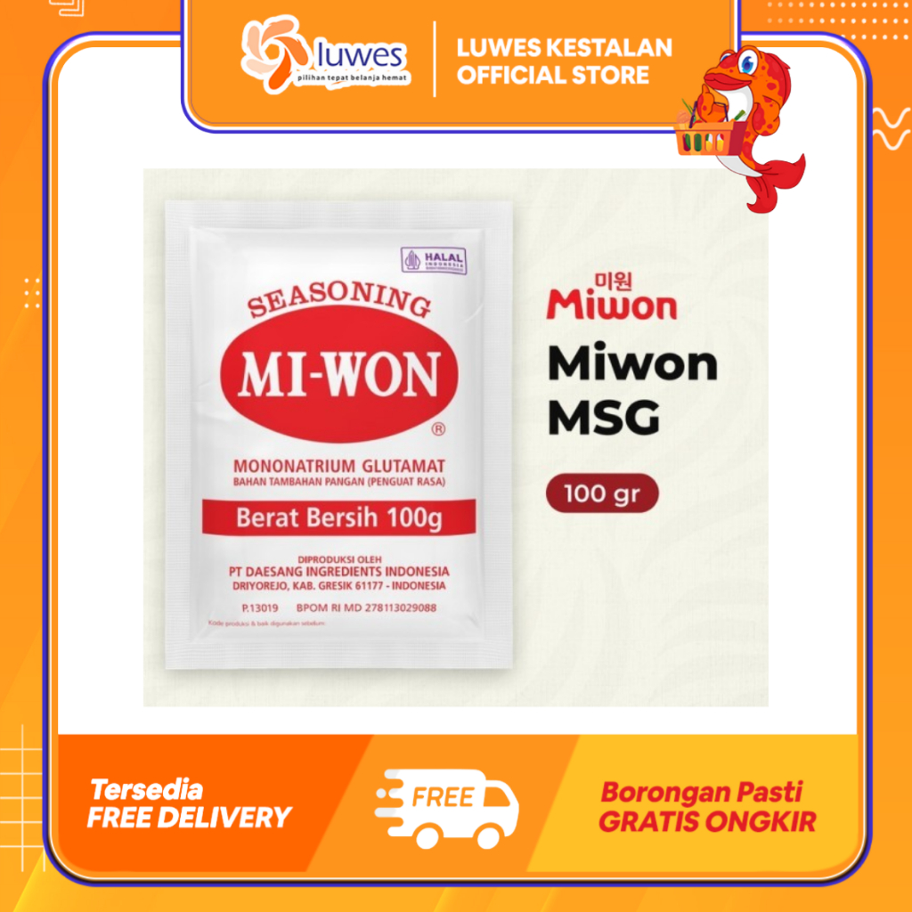 (LUWES) Miwon Penyedap Rasa 100 Gram | Penyedap Rasa / MSG Miwon | Miwon MSG 100 Gram Murah