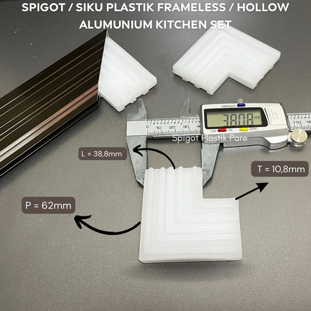 SPIGOT / SIKU PLASTIK FRAMELESS / HOLLOW ALUMUNIUM KITCHEN SET