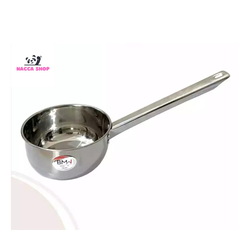 Panci Stainless Gagang Panjang BMW 18cm / Panci Susu Milk Pot  /  Panci Masak Mie / Rebus Air Serbag