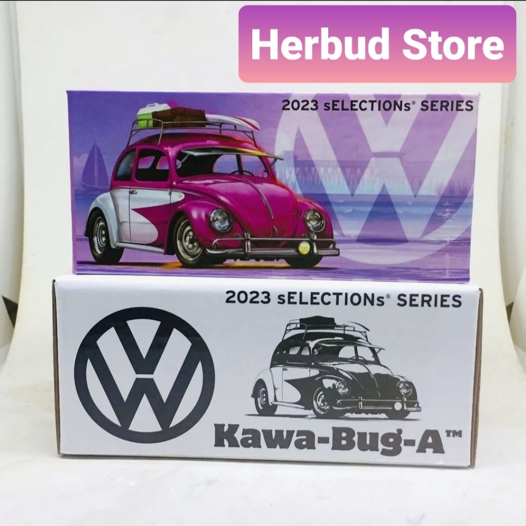 Hot Wheels Hotwheels HW Volkswagen VW Beetle  Bug Kawa Bug A White Pink RLC Red Line Club  2023 Sele