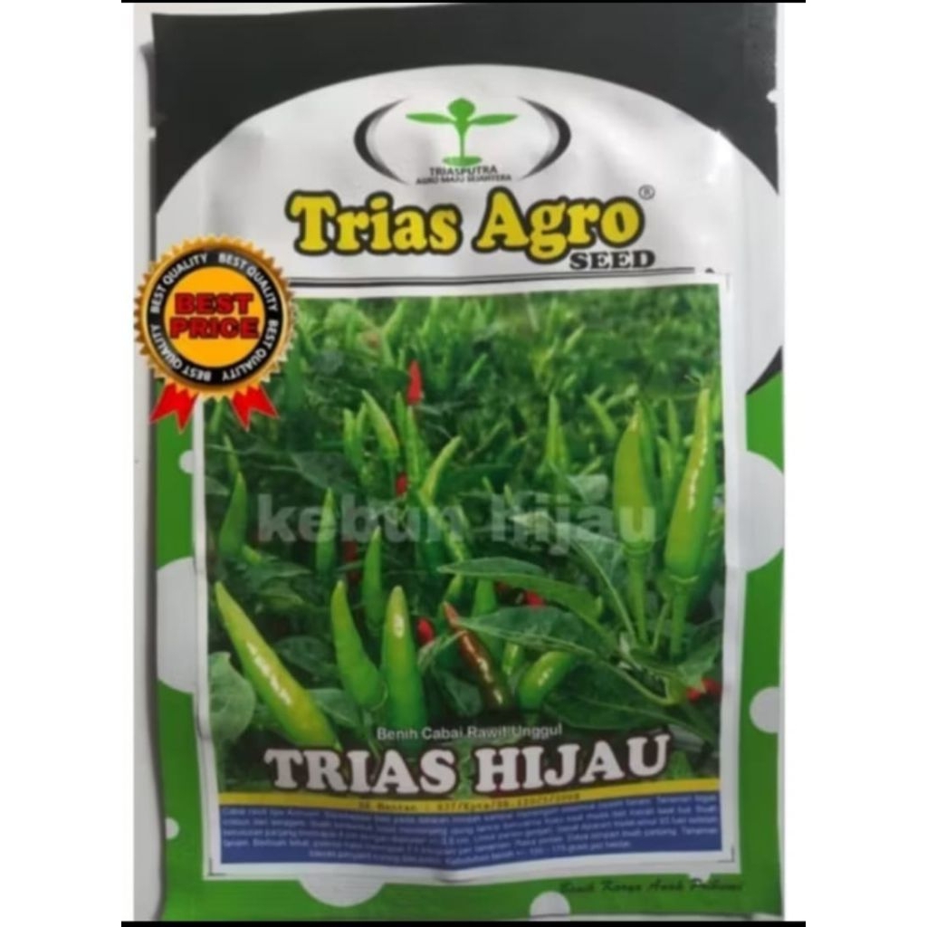 20 bks 1 ktk Cabe Rawit Hijau TRIAS HIJAU 10 gr
