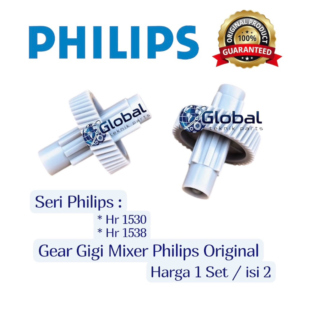 Gigi Mixer Philips Hr 1538 Original Set 2 Pcs - Gear Mixer Philips Cucina