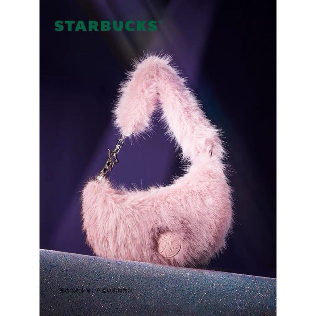 tas starbucks pink tas mini bulu cute bag