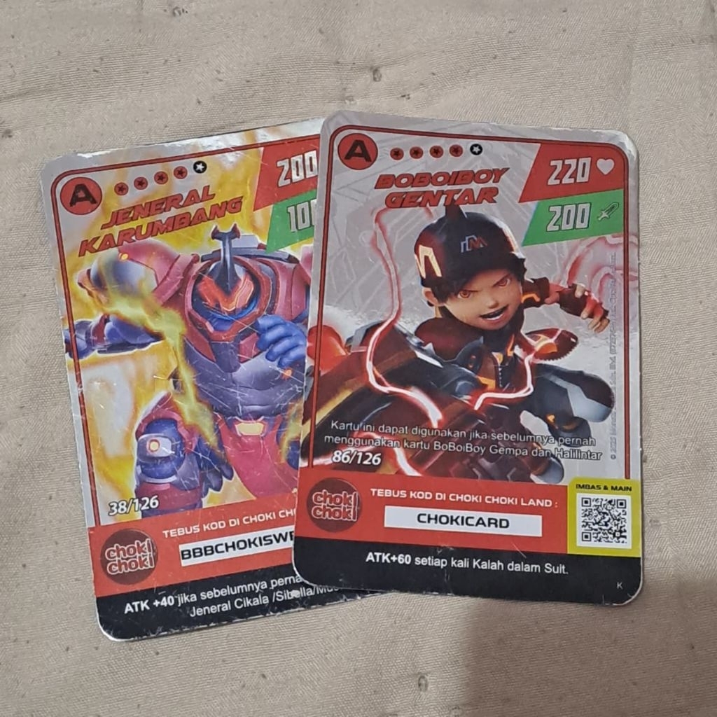 Galaxy Card Boboiboy X Choki-Choki [preloved]