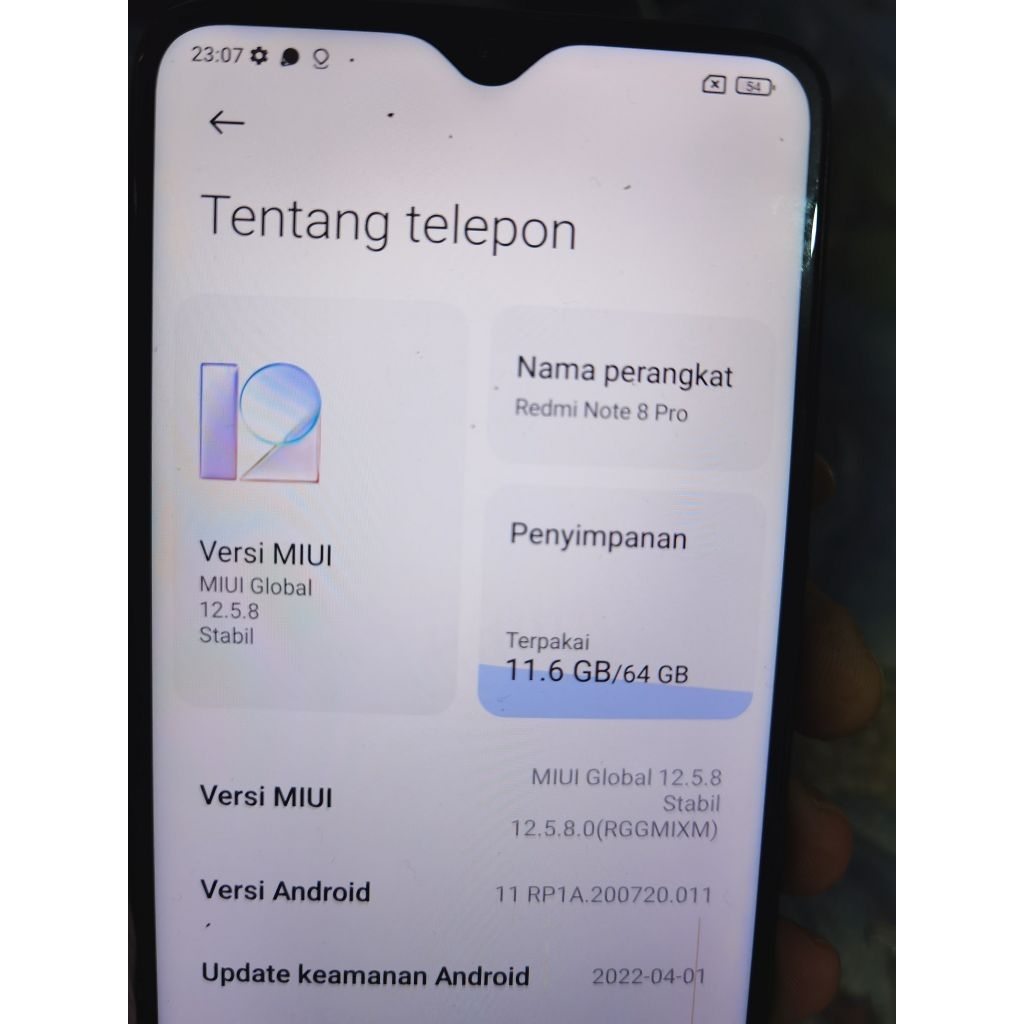 mesin redmi note 8 pro normal tanpa pola pin