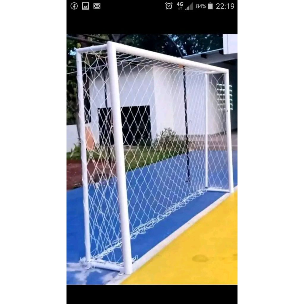 tiang gawang futsal + jaring gawang futsal super tebal
