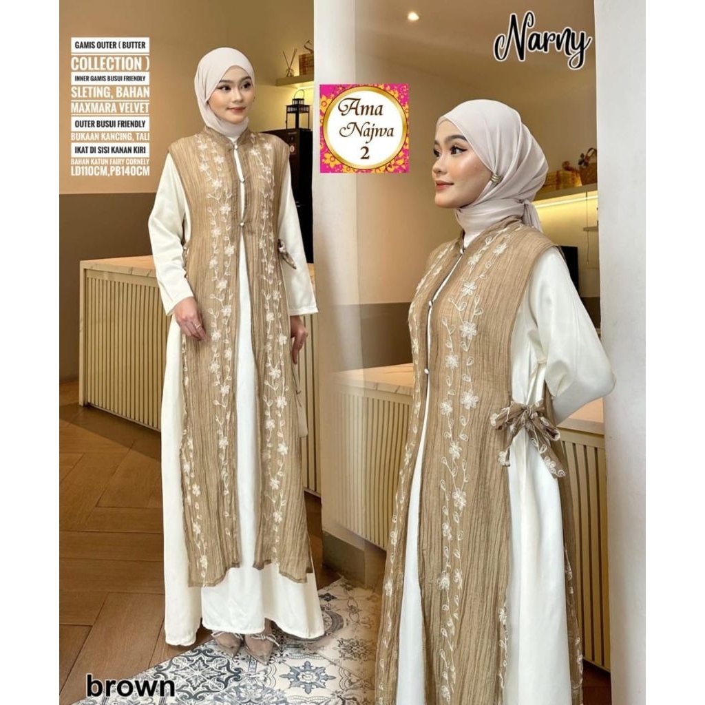 100% ORI Narny dress set - Amara, dress brokat by amanajwa - Linzy dress brokat dress brokat mix cer