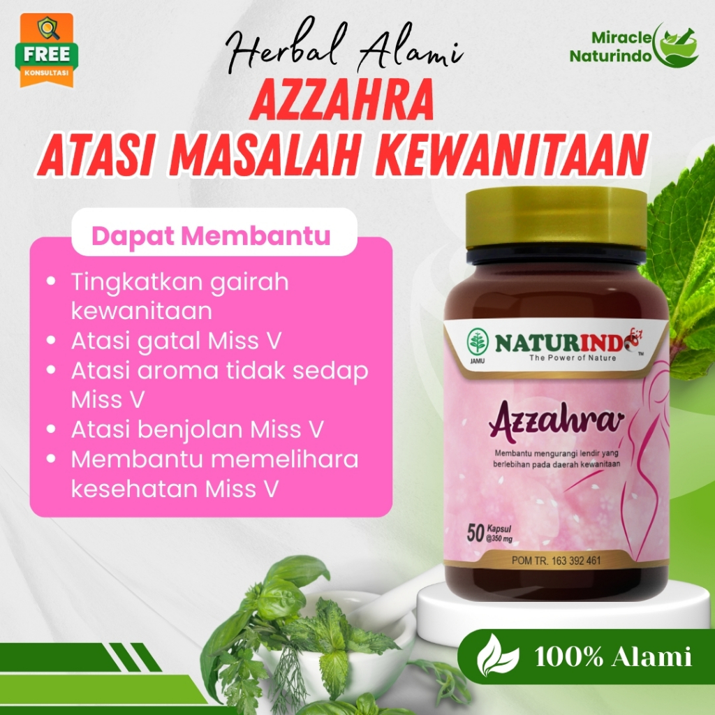 AZZAHRA Suplemen Tingkatkan Stamina Wanita Suplemen Penambah Gairah Wanita Naturindo