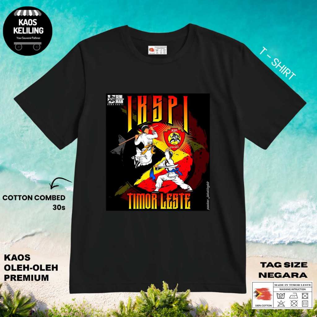 BAJU KAOS OLEH OLEH TIMOR LESTE 6 PAKAI TAG NEGARA ASAL COTTON 30S SOUVENIR PREMIUM GIFT