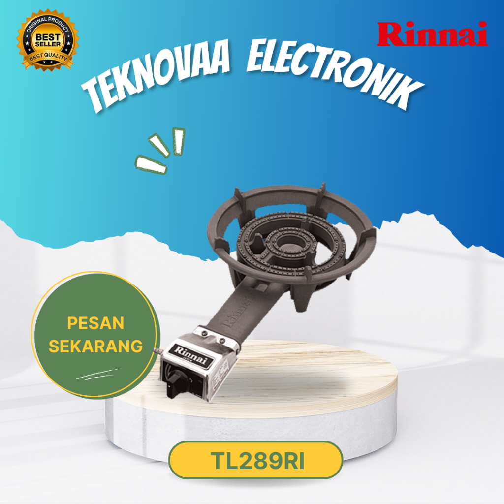 KOMPOR GAS RINNAI SEMI KOMERSIL TL 289 RI/TL289RI/TL 289RI/TL 289 RI/TL-289RI/ORIGINAL/GARANSI RESMI