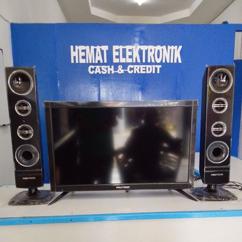 LED TV Digital 24 inch  tower speaker Polytron second
