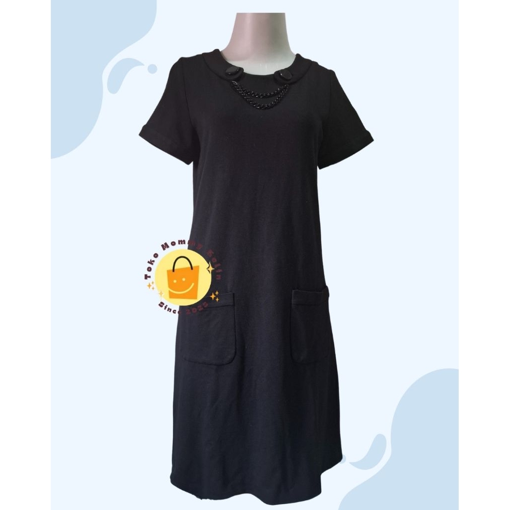 Black Dress Kate Spade With Chain Detail ORIGINAL - Preloved