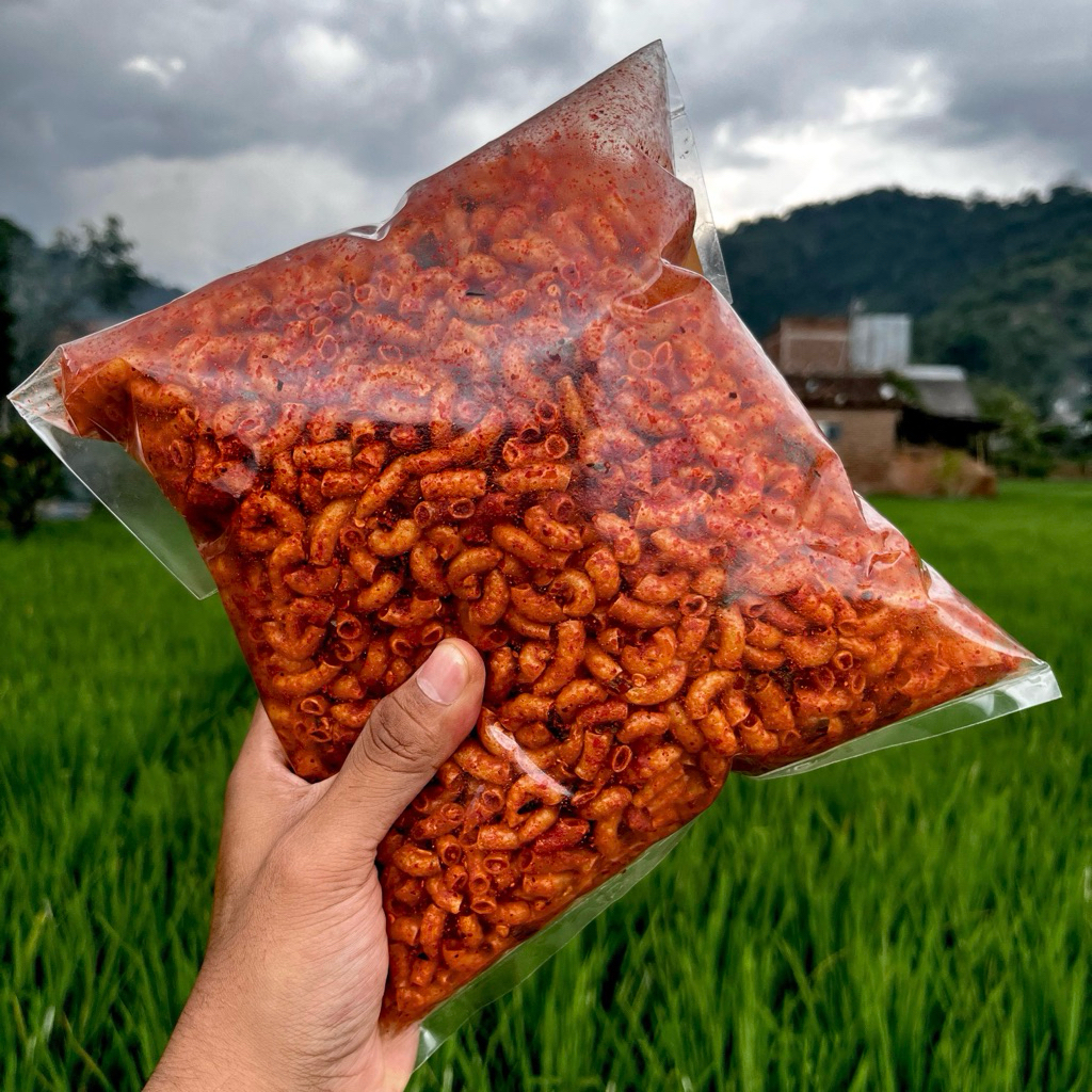 Makaroni pedas daun jeruk KEMASAN 500GR