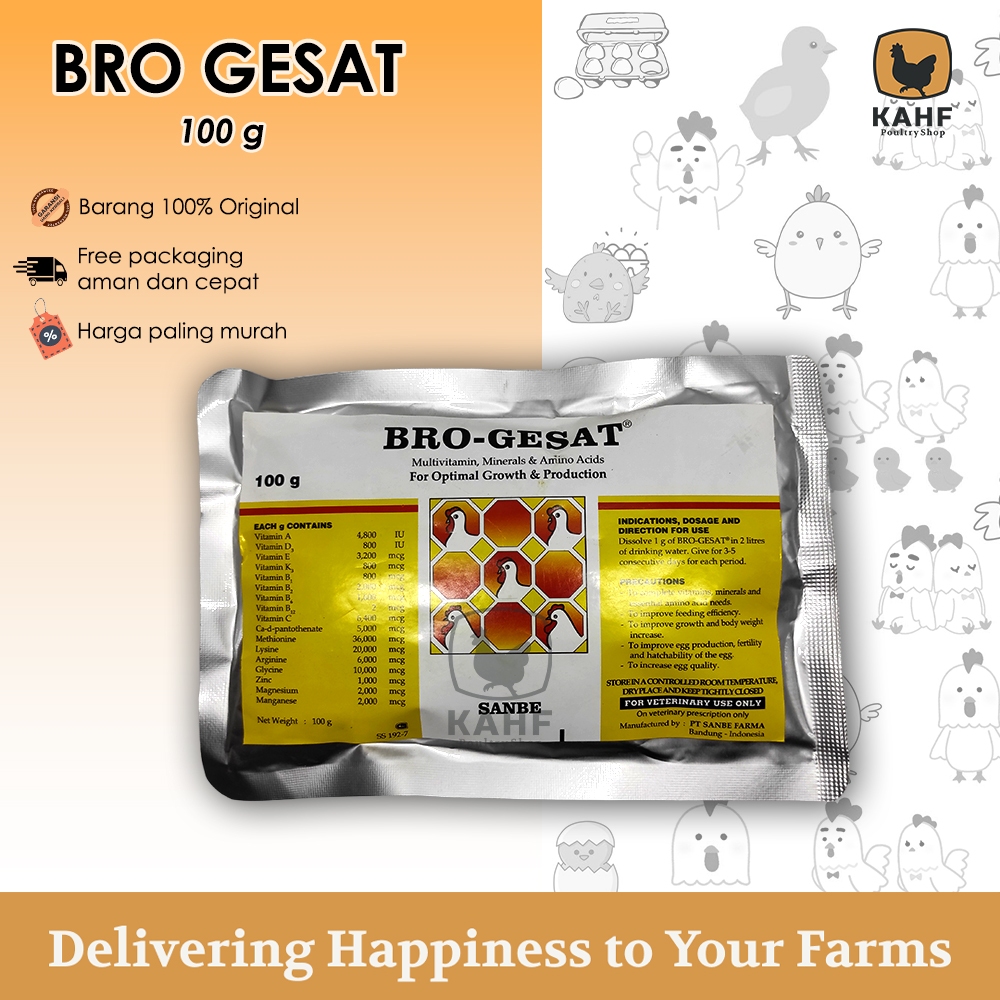 BRO - GESAT Multivitamin Mineral dan Asam Amino Unggas 100g