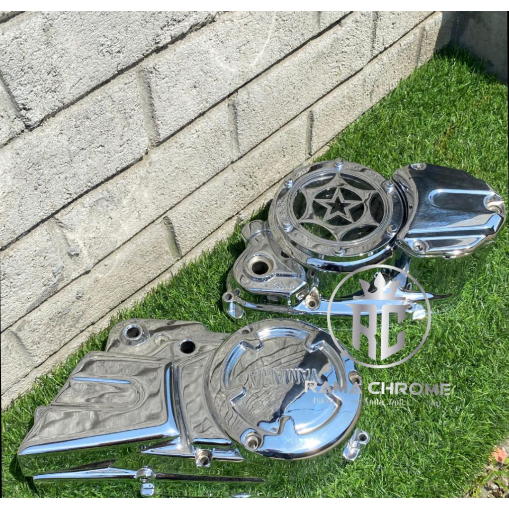 BAK MESIN KALTER NEW RX KING TRANSPARAN DOUBLE BINTANG CHROME