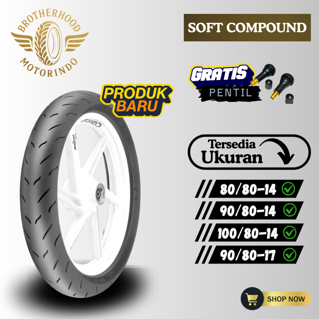 BAN CORSA R46 TUBELESS (80/80-14 / 90/80-14 / 100/80-14 / 90/80-17) BAN CORSA TUBLES / SOFT COUMPOUN