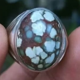 Cincin Batu Pirus Hubei Asli Natural