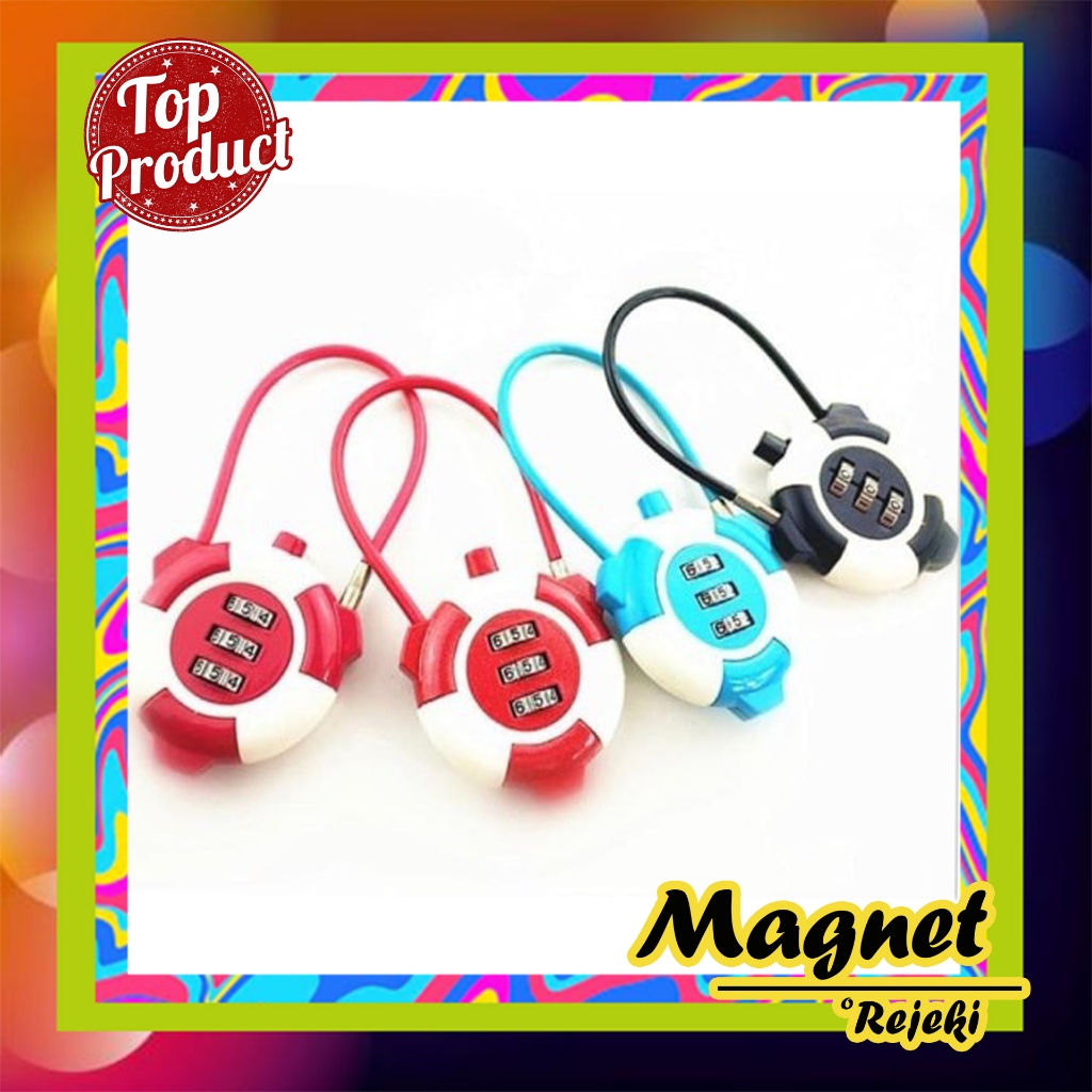 Gembok Sepeda Lipat Anti Maling Gembok Angka Nomer