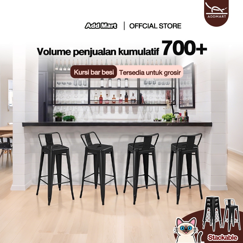 Kursi Bar Besi Minimalis Besi Outdoor Kursi Cafe Bar Stool Grosir Harga Rendah Bangku Bar