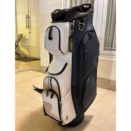Titis Golf | VESSEL Lux PRO Cart Bag Golf - Navy / White