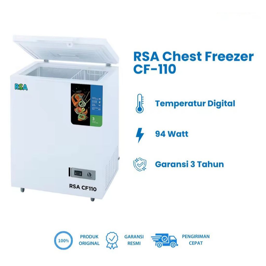 Chest Freezer RSA CF-110/ Freezer Box RSA 100 Liter