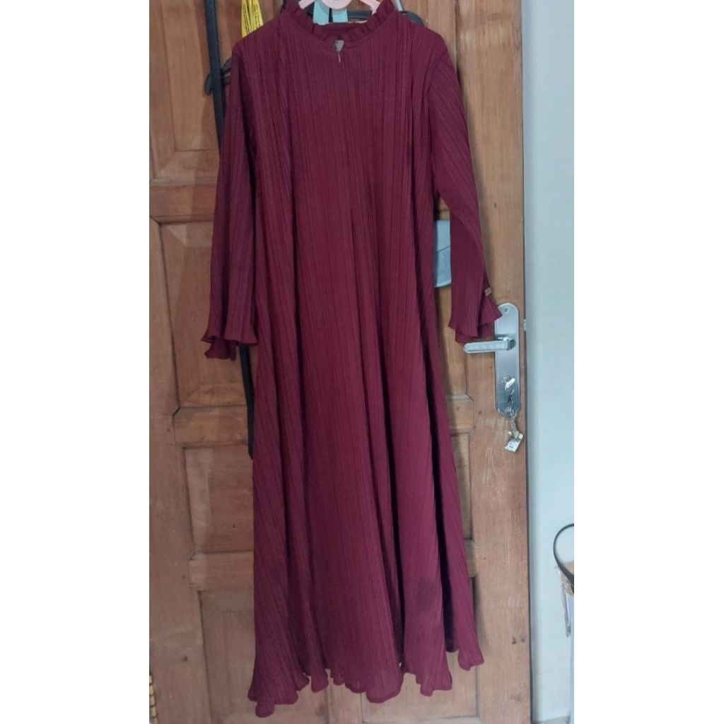 Preloved Gamis Jemima by Gerai Aliyah warna Maroon
