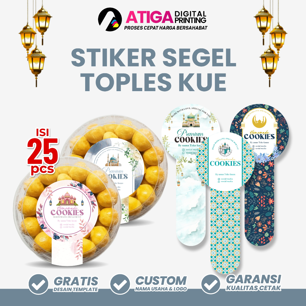 Stiker Lidah Lebaran Custom | Sticker Label Lebaran Custom | Stiker Seal Lebaran