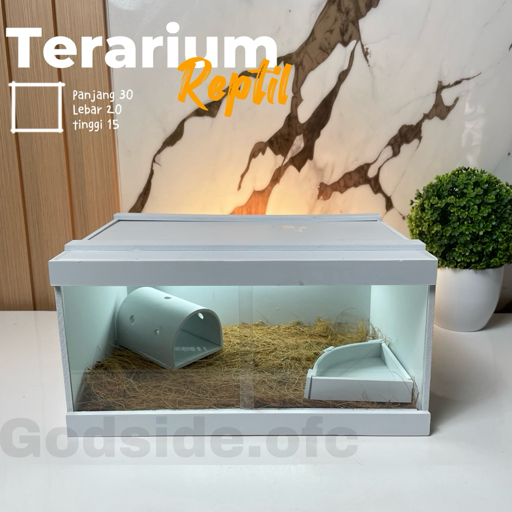 TERARIUM Reptile Kandang gecko Trantula landak mini baby ular bahan pvc dan akrilik