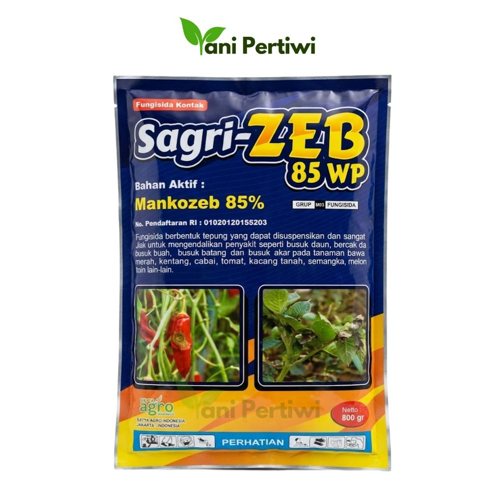FUNGISIDA KONTAK CABAI SAGRIZEB 85WP 800gr MANKOZEB 85%