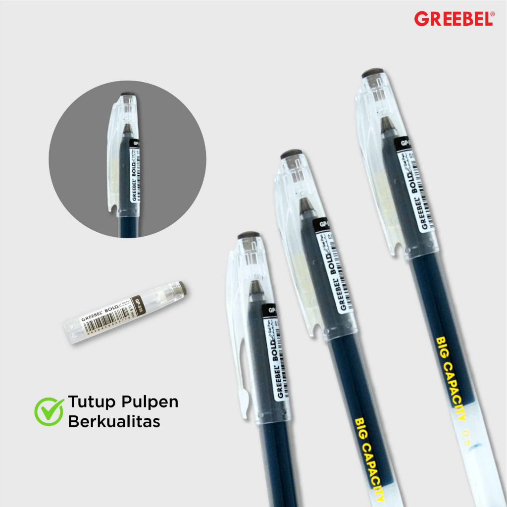 GREEBEL Pulpen Gel / Gel Pen GP-516 Bold Liner 0.5 (Pcs)