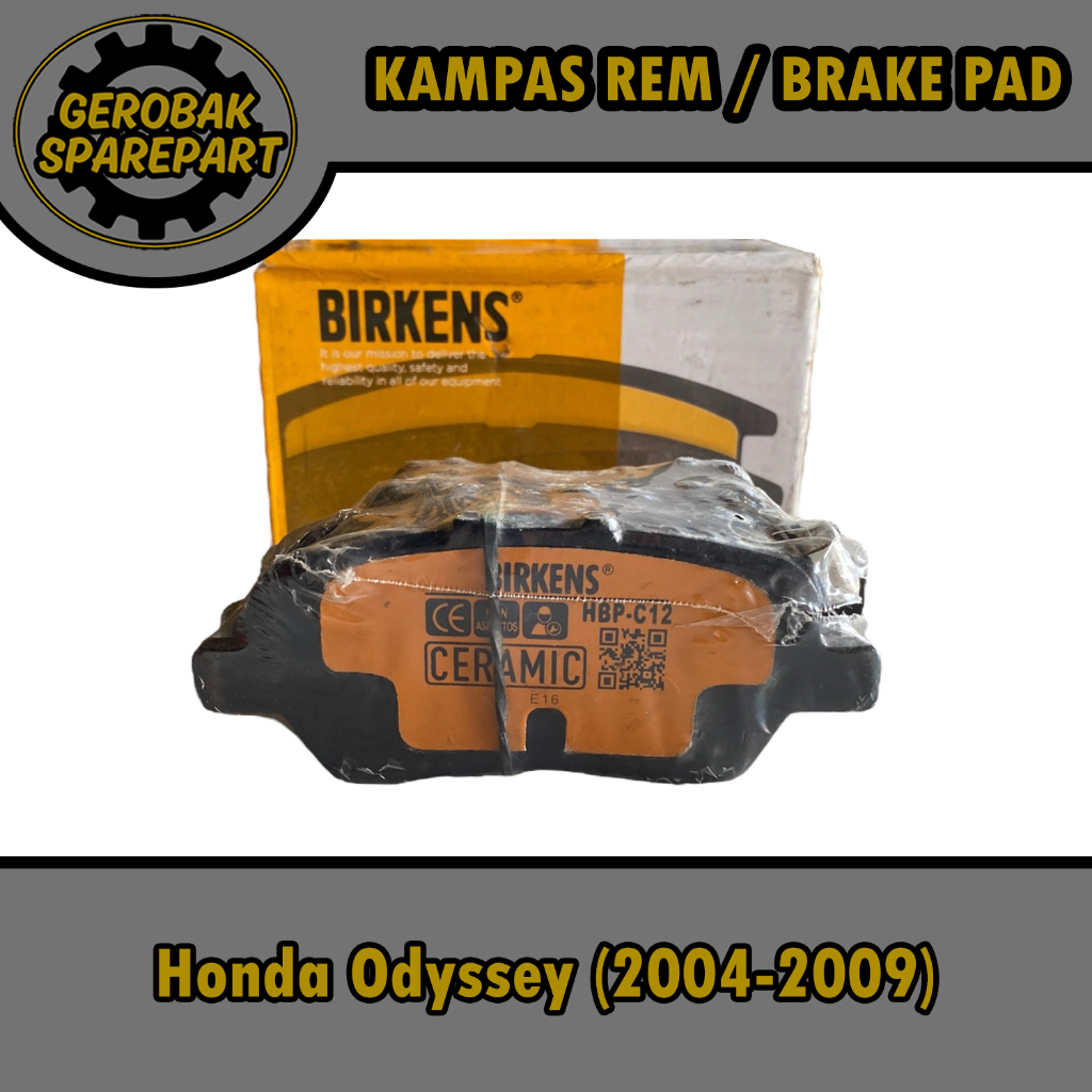 Kampas Rem Brake Pad Belakang (Ceramic) - Honda Odyssey (2004-2009) Birkens