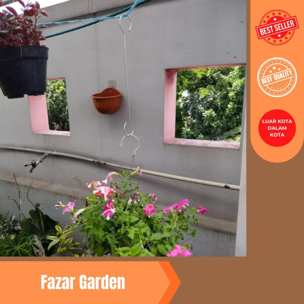 kawat pengait pot tanaman, panjang 34 cm, kawwt gantungan pot
