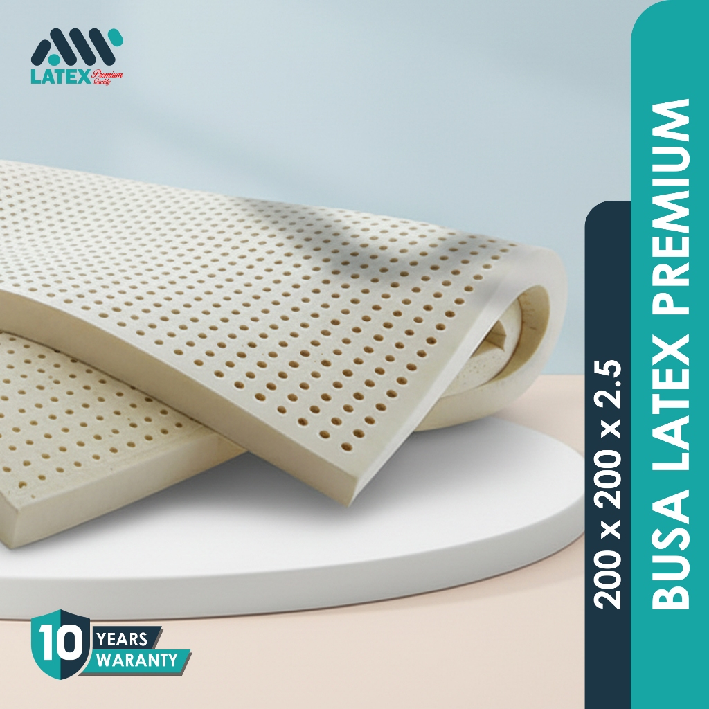 AMP Busa Latex Premium 200x200 Tebal 2,5 cm | Latex Foam Lembaran Big Size | Busa Latex Kasur Lantai