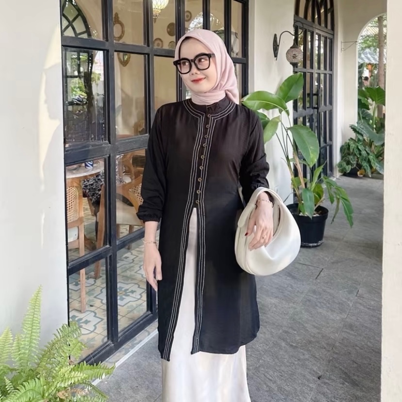 Maya Long Tunik / atasan wanita long outer tunik oversize jumbo LD 110-130