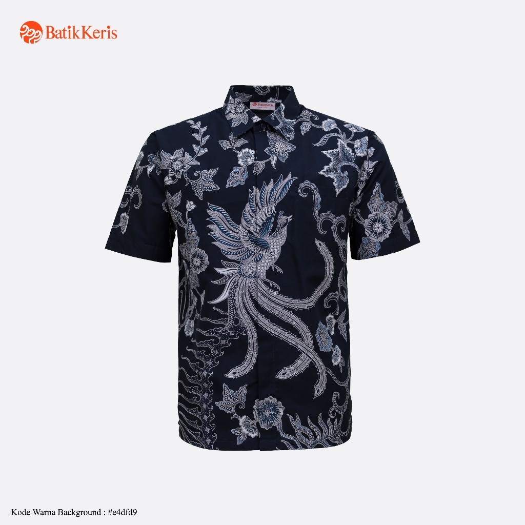 Batik Keris Kemeja Batik Pria Reguler Fit Lengan Pendek Motif Keris Sekaringrani - Navy